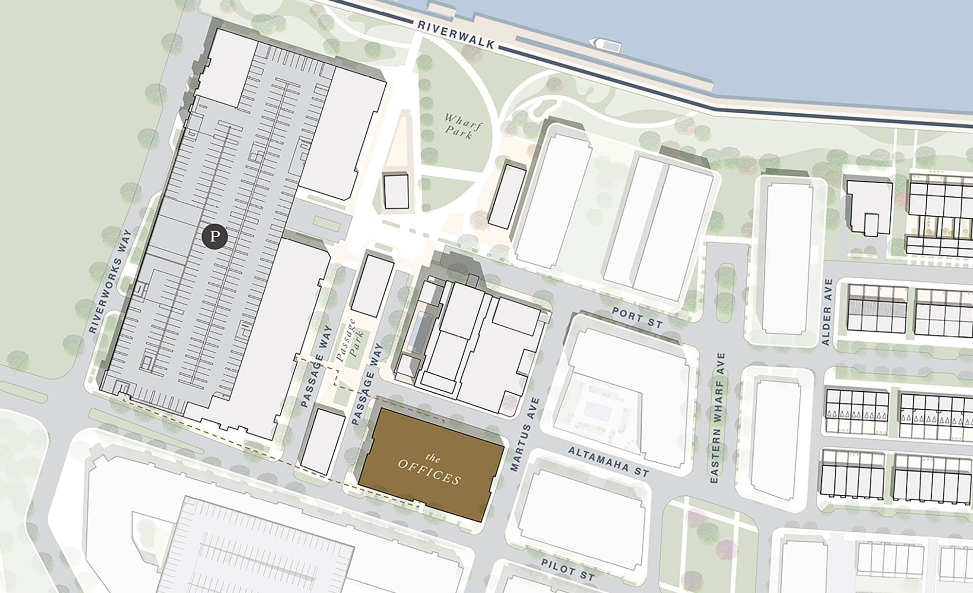 Offices at Eastern Wharf Site Plan